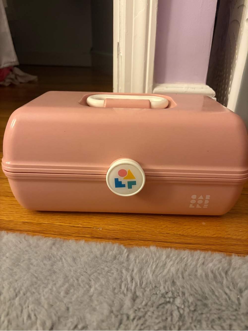 Pink Portable Storage Case with Handle